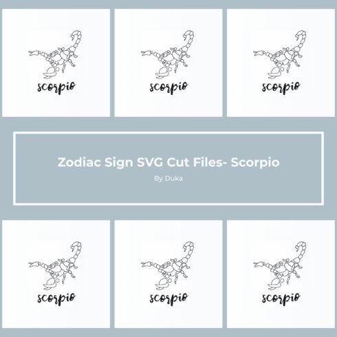 Zodiac Sign SVG Cut Files - Scorpio main image preview.