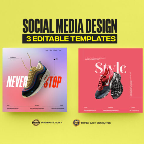 Shoes Store Product Social Media Post Design Templates cover image.
