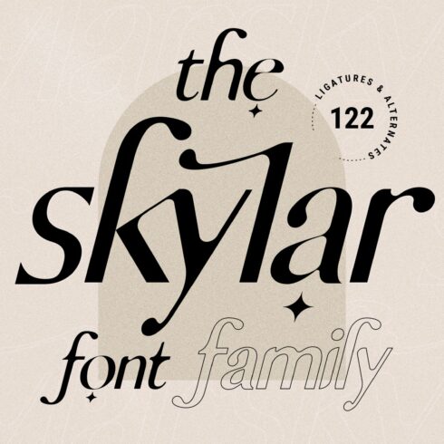 Skylar - Ligature Sans Font Family | Master Bundles