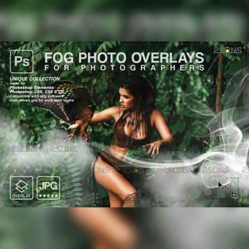 White Smoke Bomb And Fog Photoshop Overlay Cover Image.