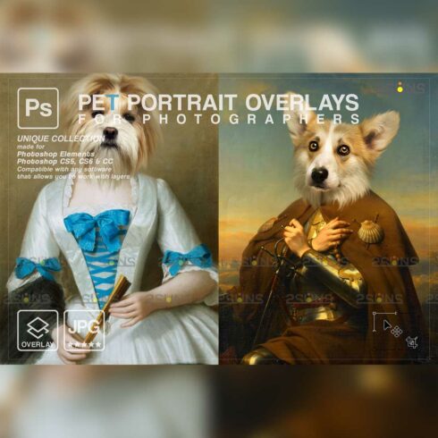 Royal Pet Portrait Portrait Templates Cover Image.
