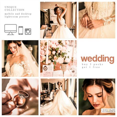 Wedding Lightroom Instagram Presets Cover Image.