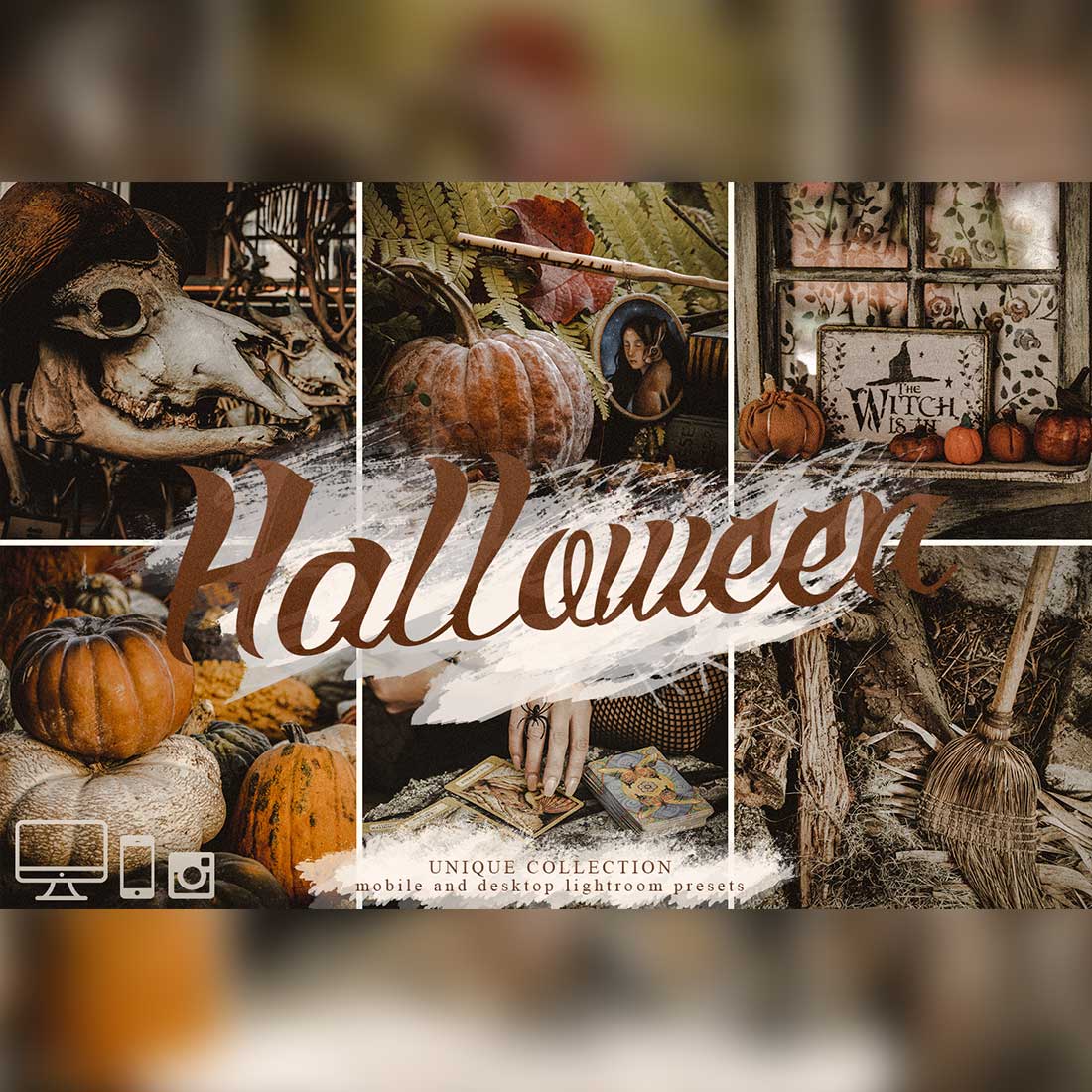 Dark Moody Rustic Film Halloween Lightroom Presets Cover Image.