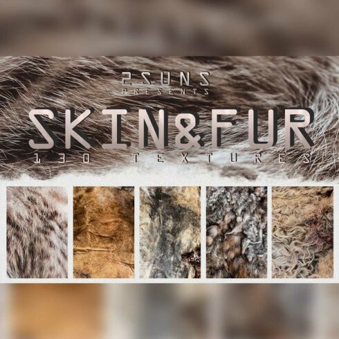 130 Animal Skin And Fur Print Textures Cover Image.