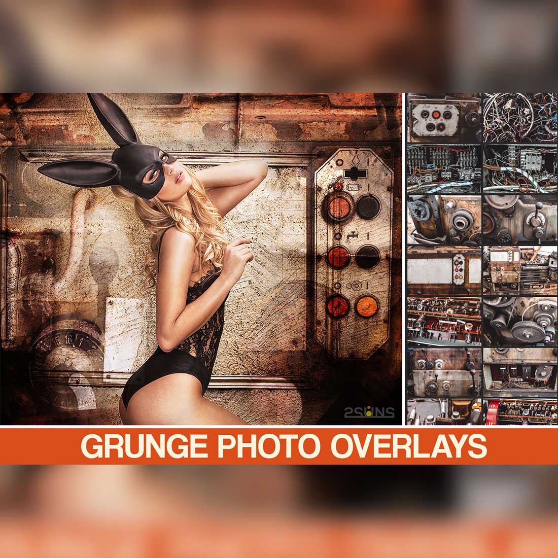 Halloween Grunge Urban Photo Overlays Cover Image.