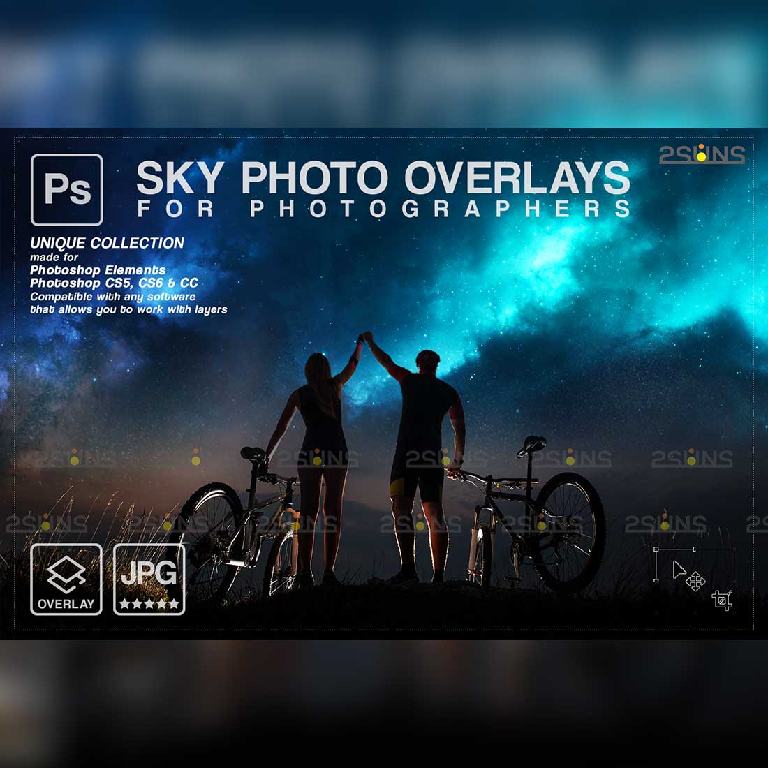 Pastel Night Sky Overlay Textures Cover image.