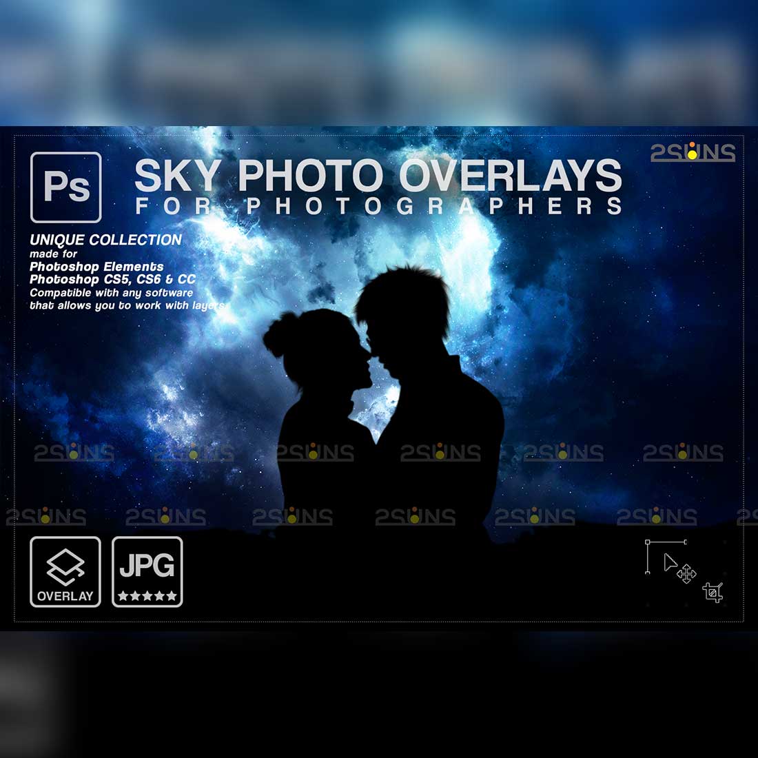Night Sky Pastel Overlays Cover Image.