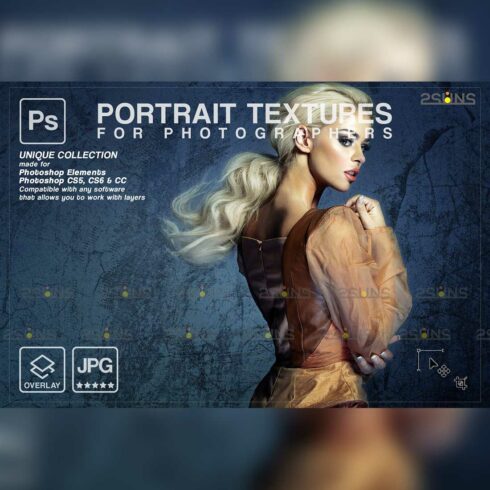 Fine Art Texture Photoshop Overlay Cover Image.