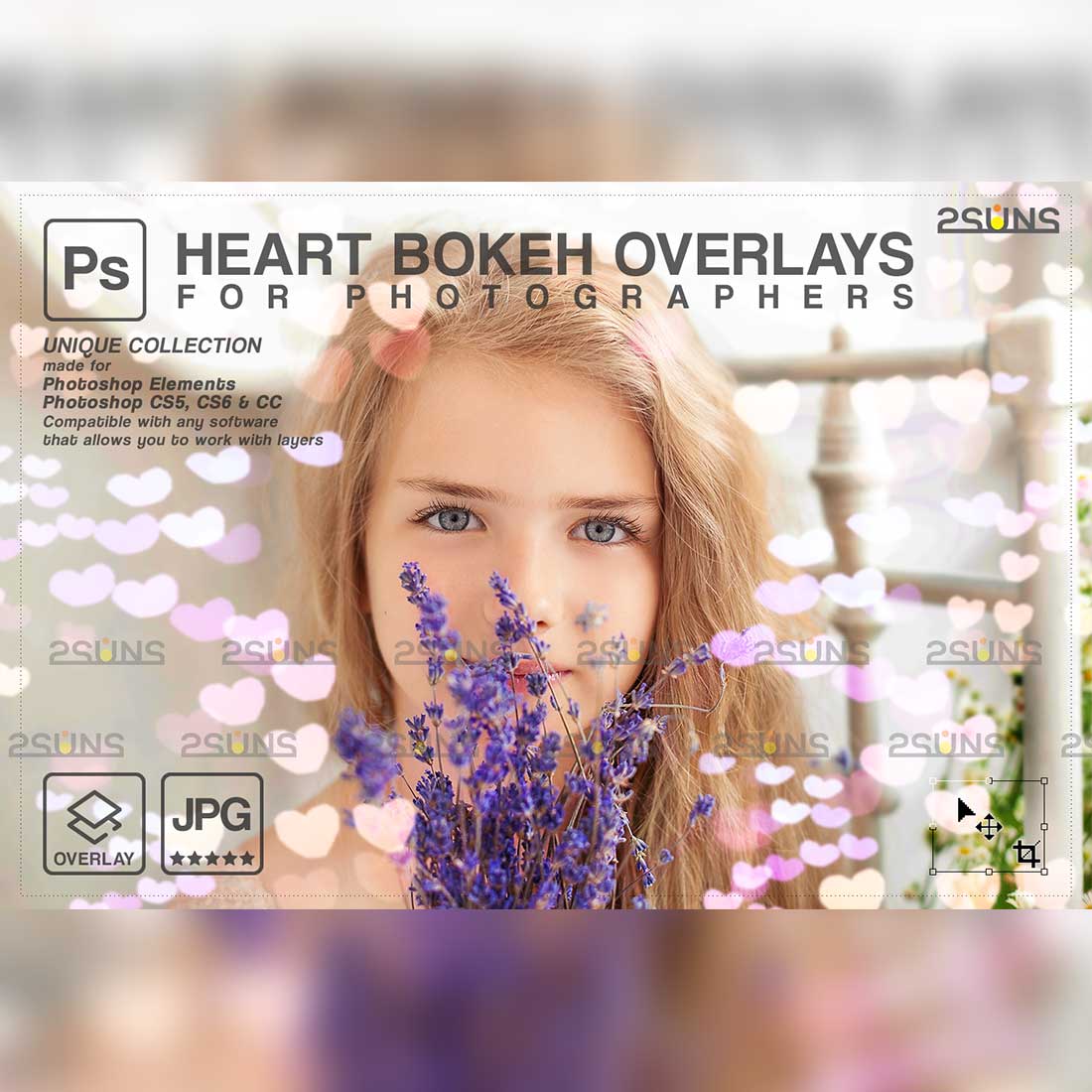 Beautiful Bokeh Light Photoshop Overlays Cover Image.