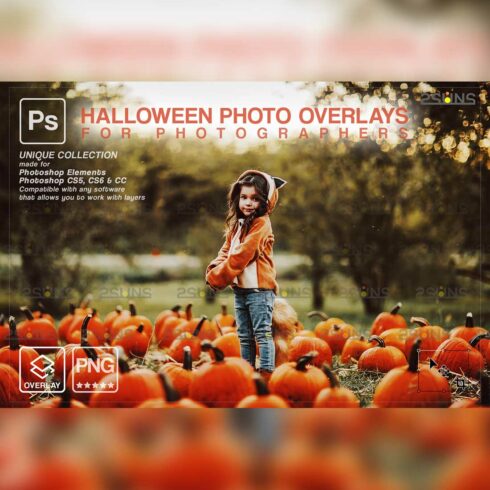 Halloween Ghost Photoshop Overlays cover image.