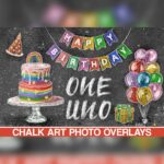 Birthday Chalk Art Photoshop Overlays Cover Image.