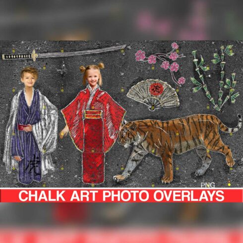 Japan Kimono Overlay Tiza Sidewalk Chalk Overlay cover image.