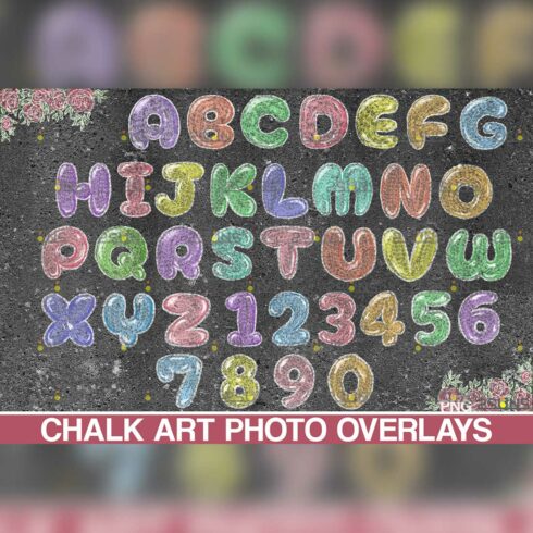 Chalkboard Alphabet Clipart Photoshop Overlay cover image.