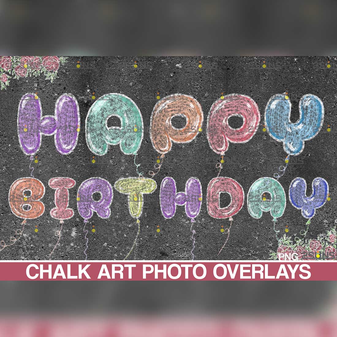 Chalkboard Alphabet Clipart Photoshop Overlay.