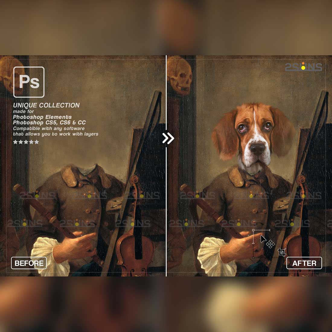 Royal Pet Oil Portrait Templates Preview Image.