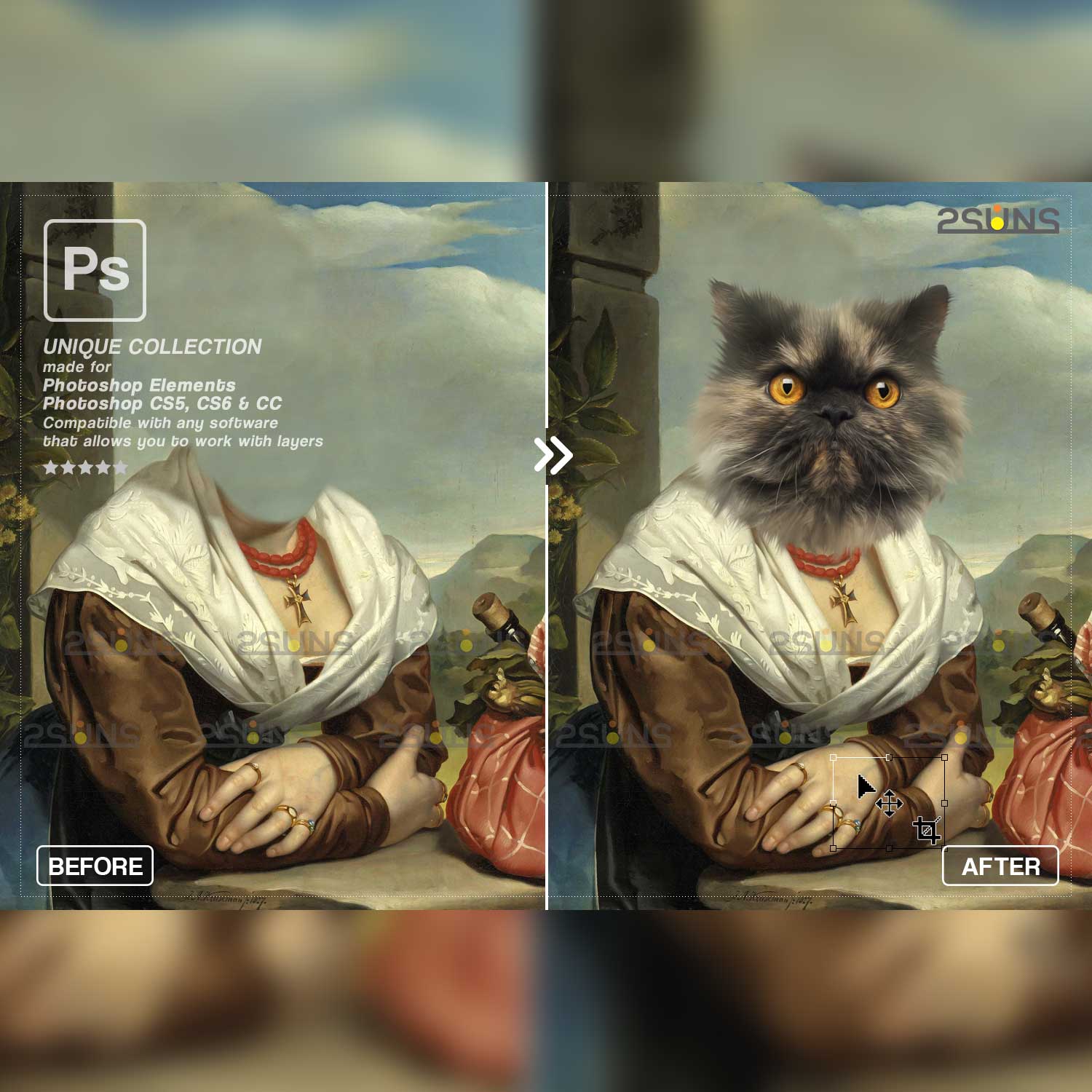 Oil Painting Royal Pet Portrait Templates
