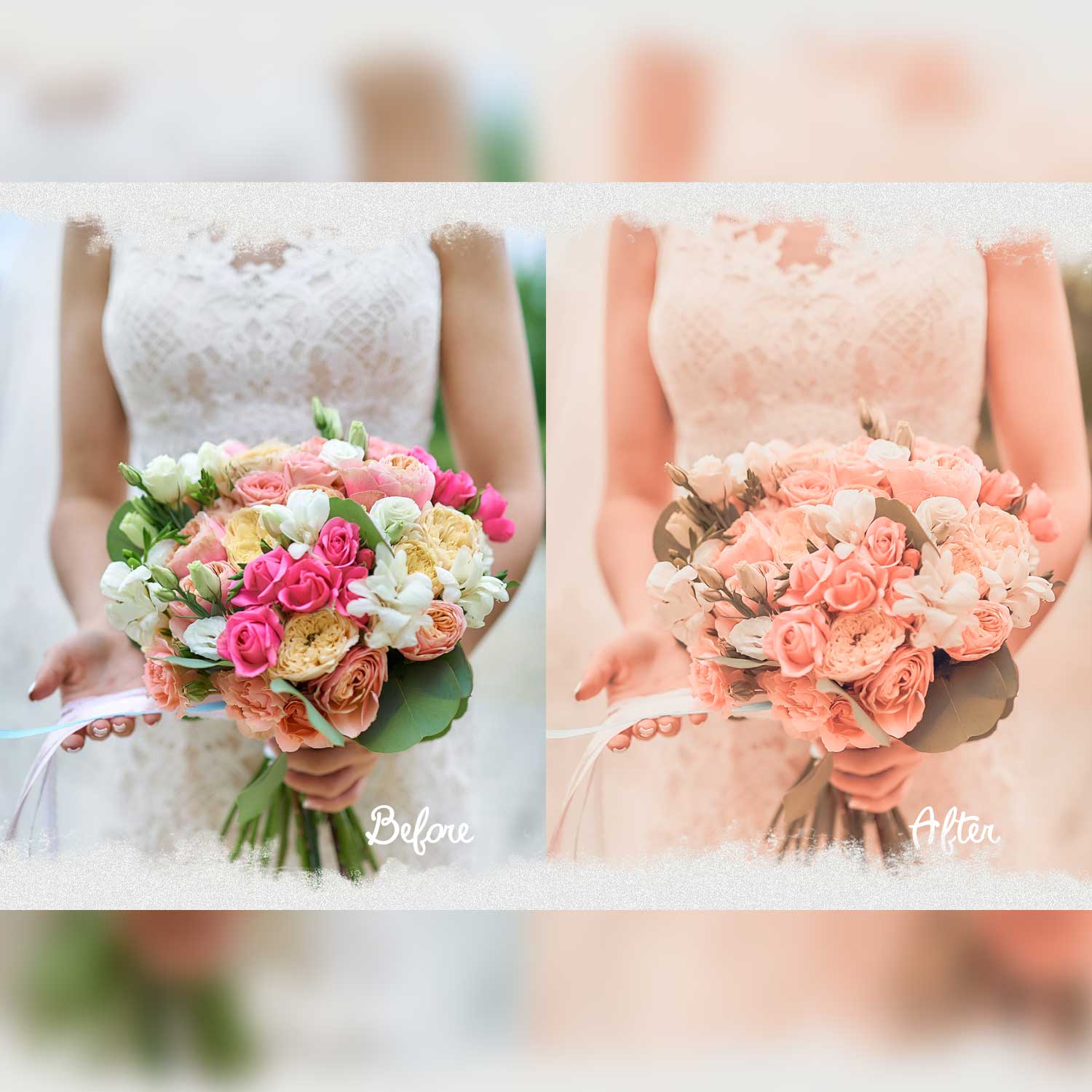 Wedding Lightroom Instagram Presets Flowers Example.