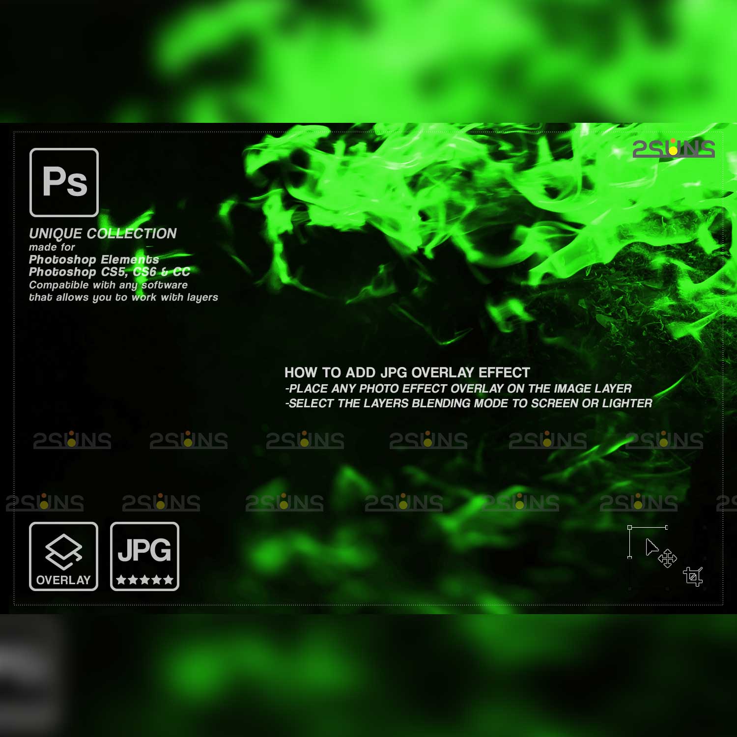 Neon Fire Backgrounds & Overlays.