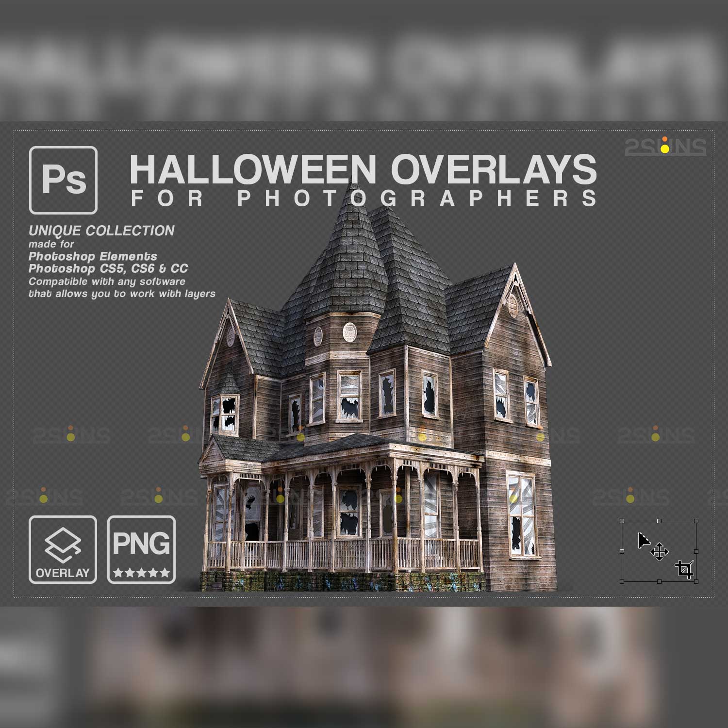 42 Halloween Clipart Photoshop Overlay.