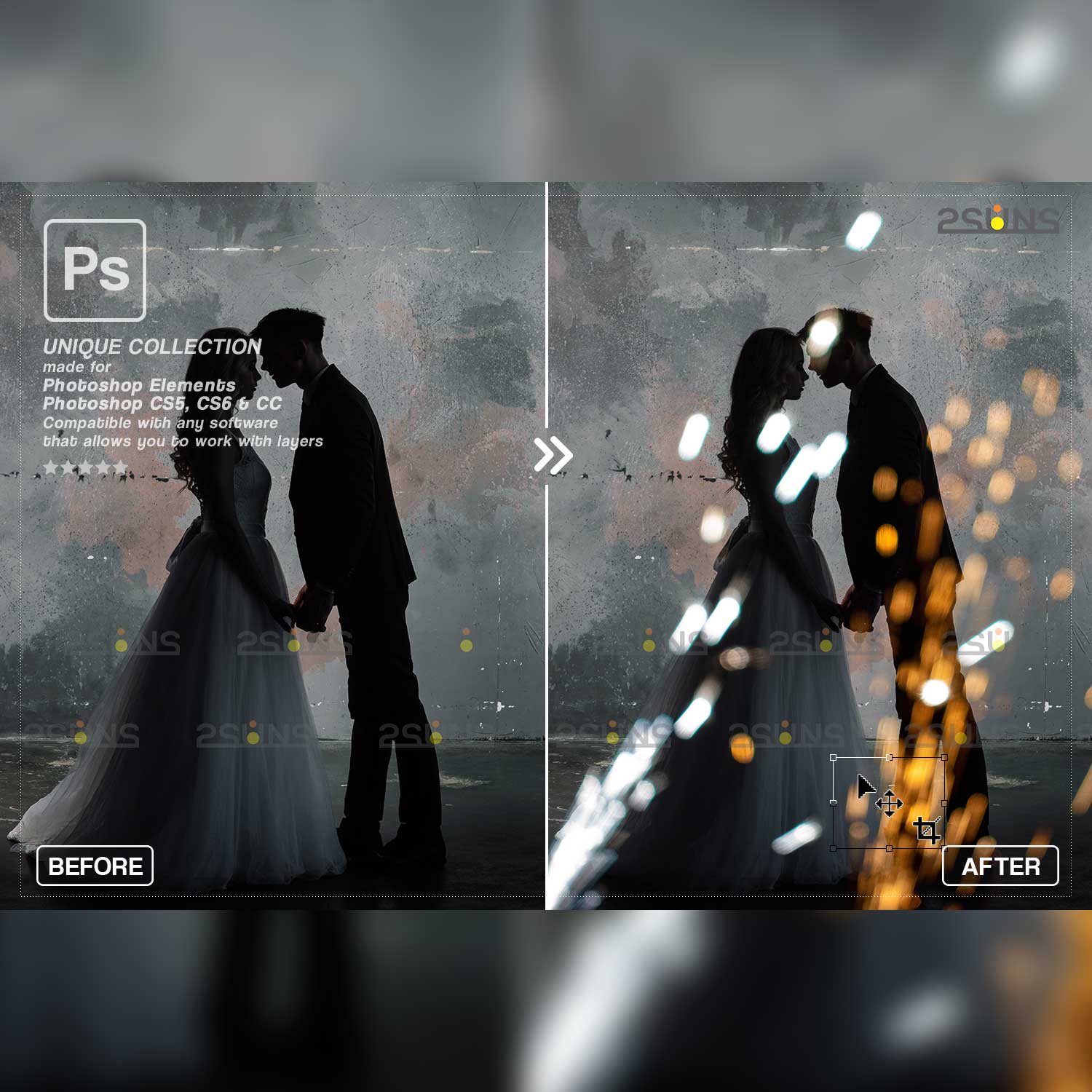 30 Wedding Sparkler Overlays cover image.