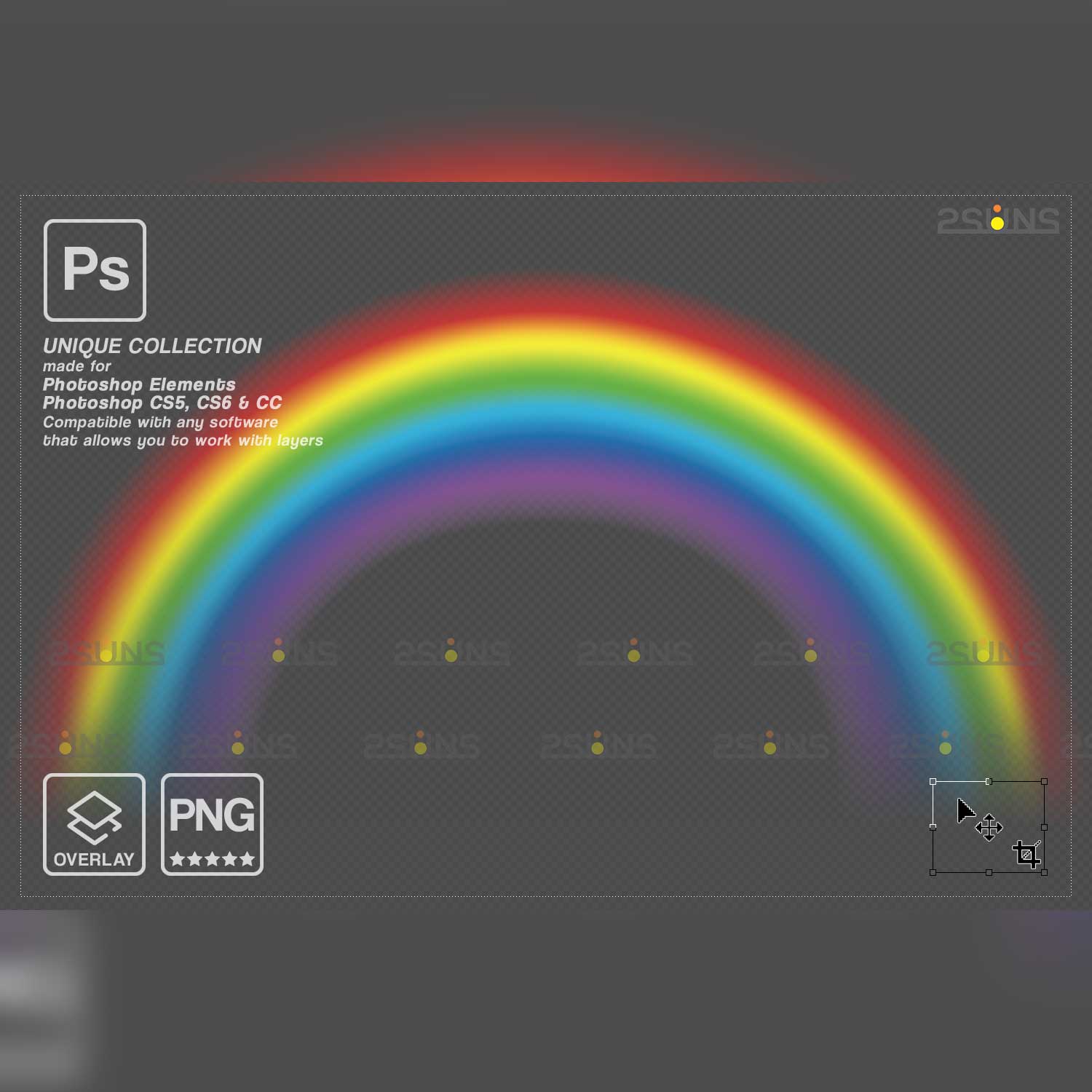 Saint Patricks Day Photoshop Overlay Rainbow Example.