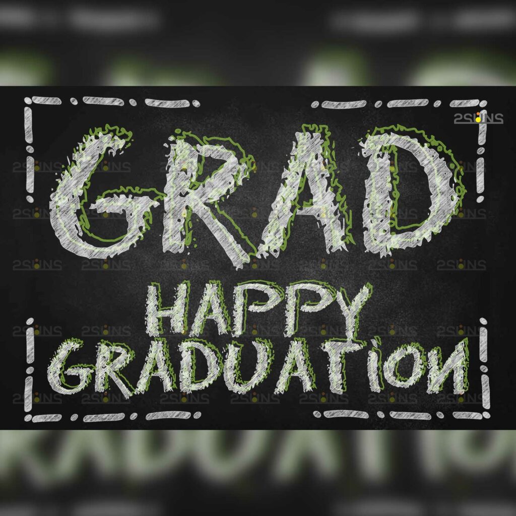 Overlay Graduation day Sidewalk Chalk Art MasterBundles