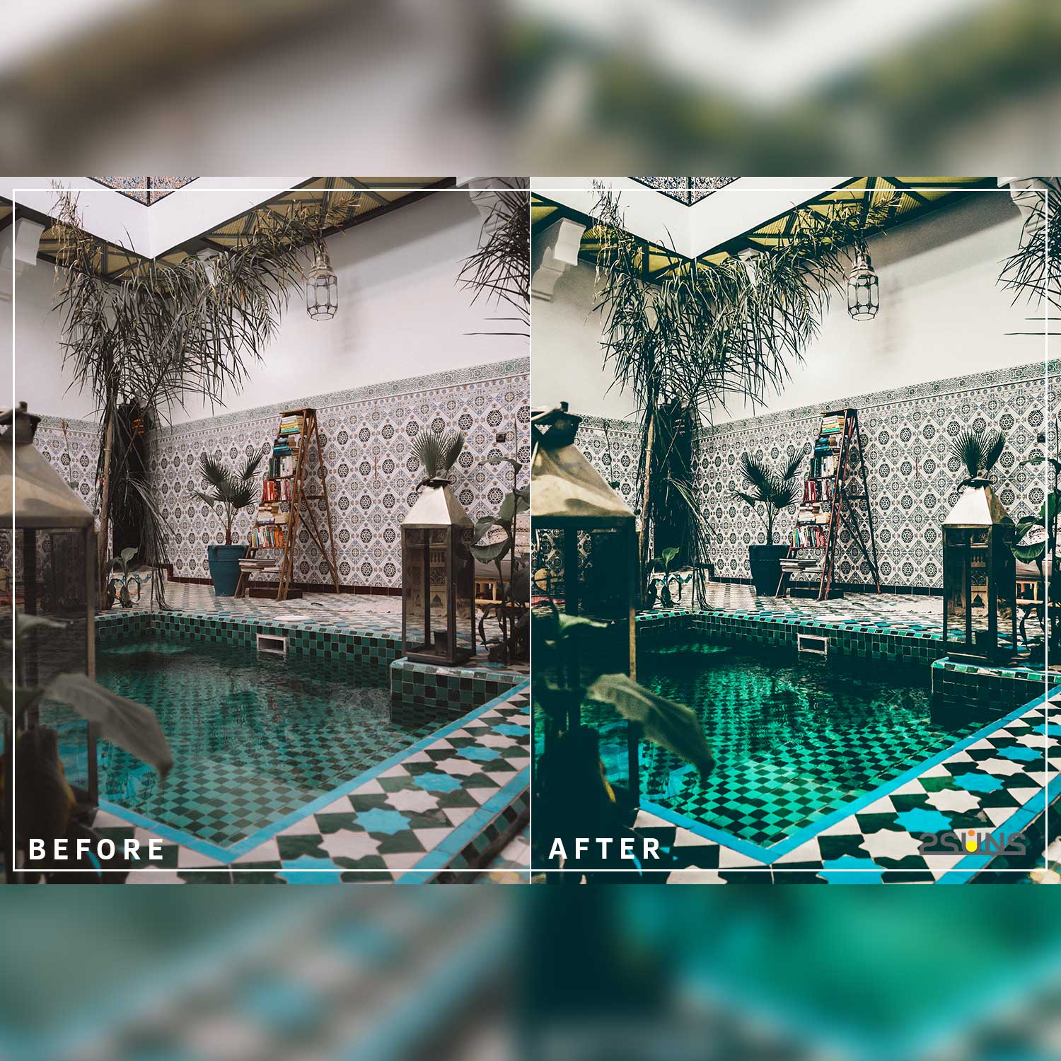 Portrait And Travel Bright Lightroom Instagram Presets Pool example.