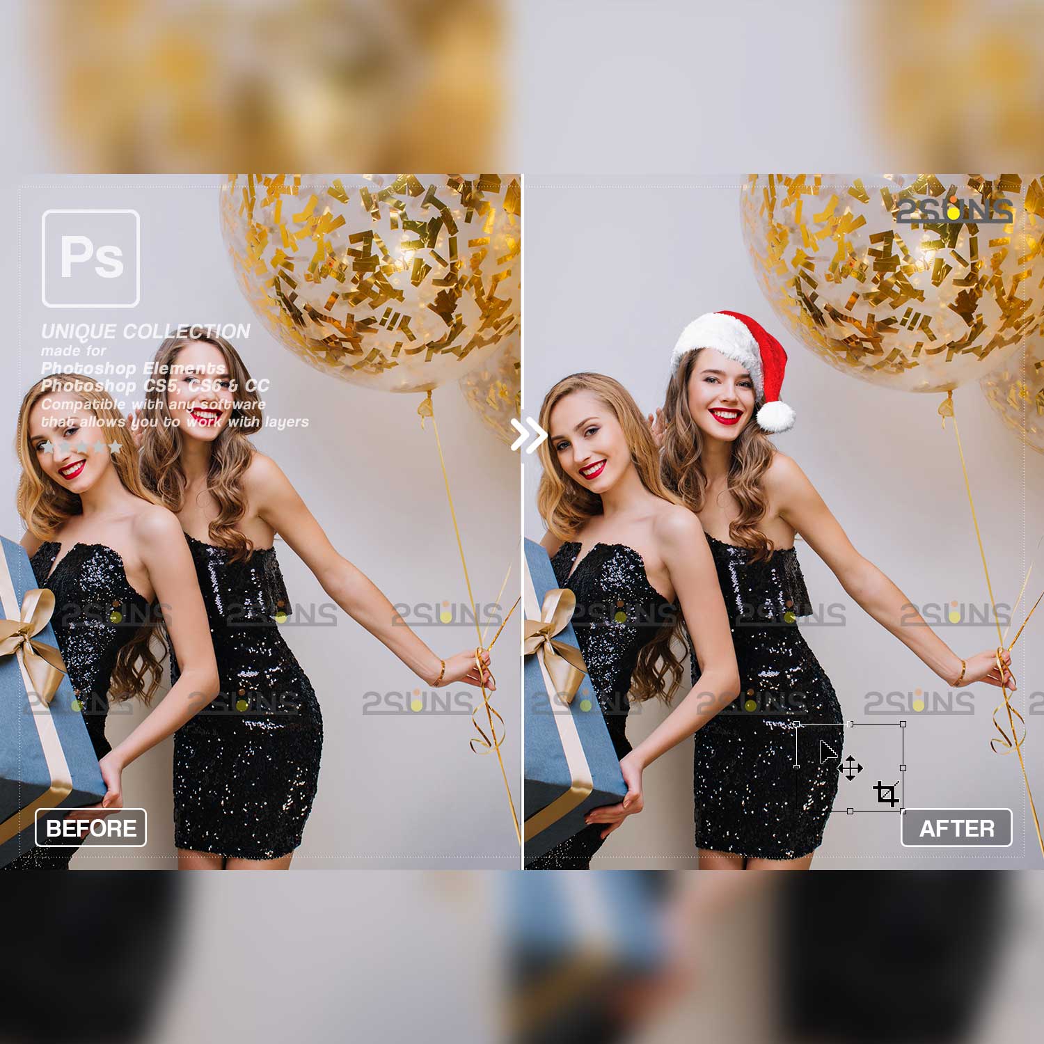 Christmas Sparkler Photoshop Overlays examples.