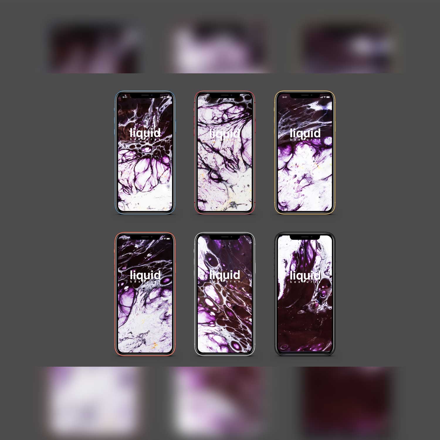 Purple Marble Digital Paper Photoshop Textures Prints Example.