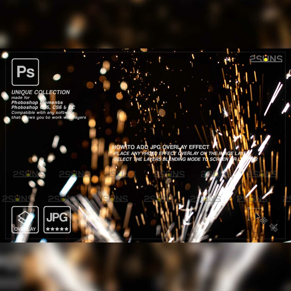 Christmas overlay, Sparkler overlay, Photoshop overlay - MasterBundles