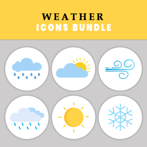 Solid Weather Icons Bundle cover image.