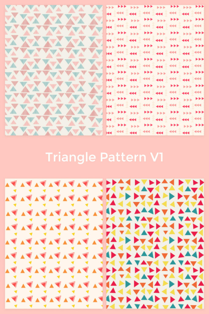 Geometric Triangle Patterns – MasterBundles