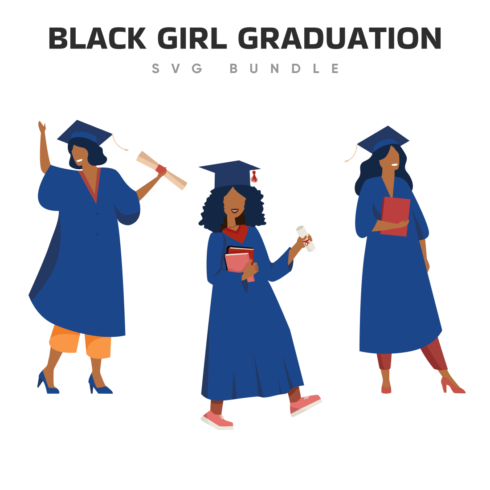 black girl graduation svg.