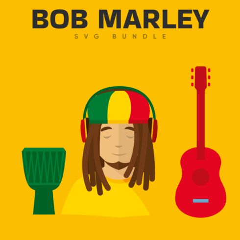 Preview Bob Marley SVG.