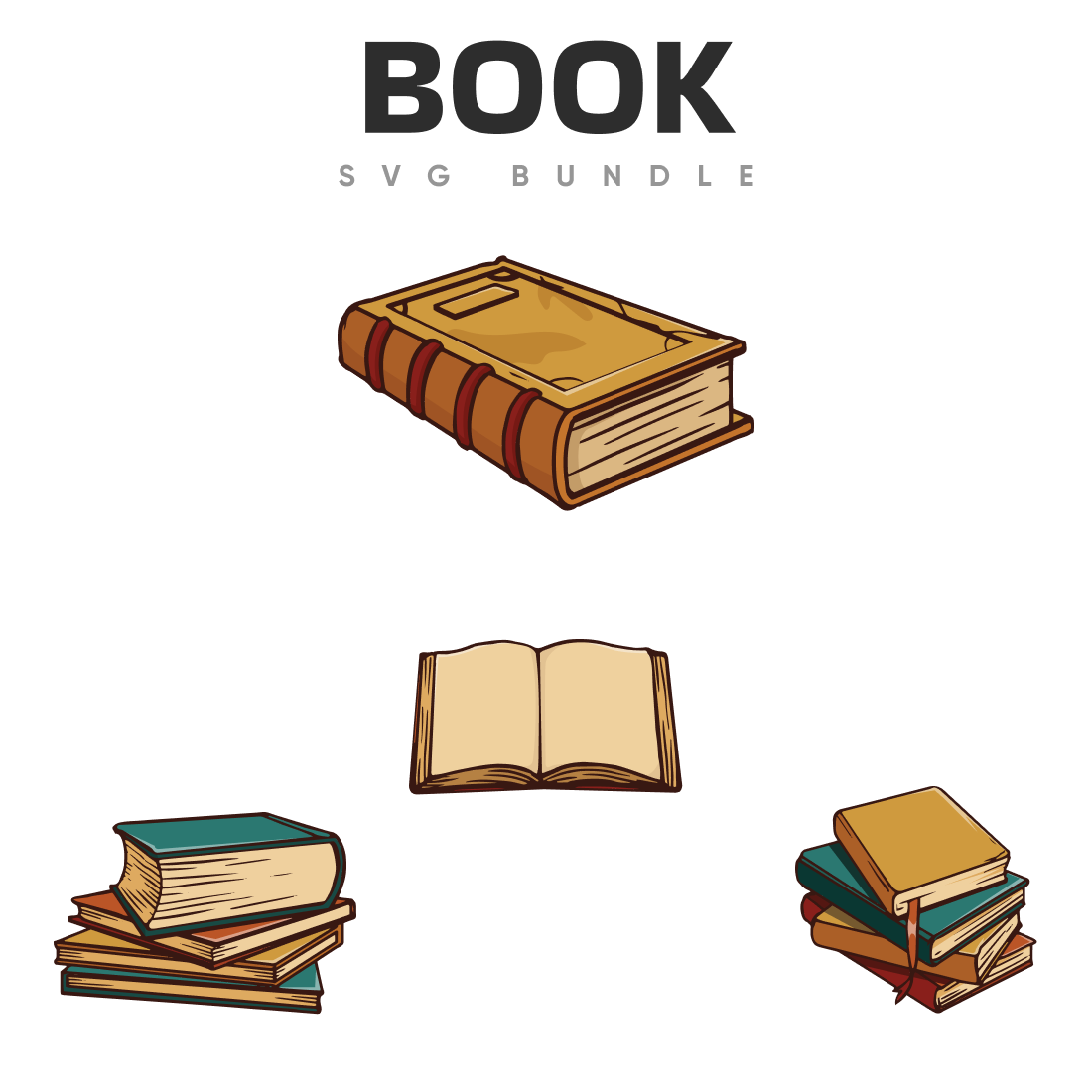 Book svg bundle.