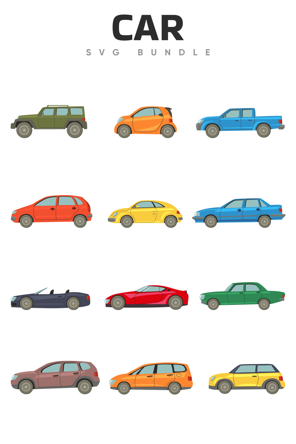 So many colorful cars for you.