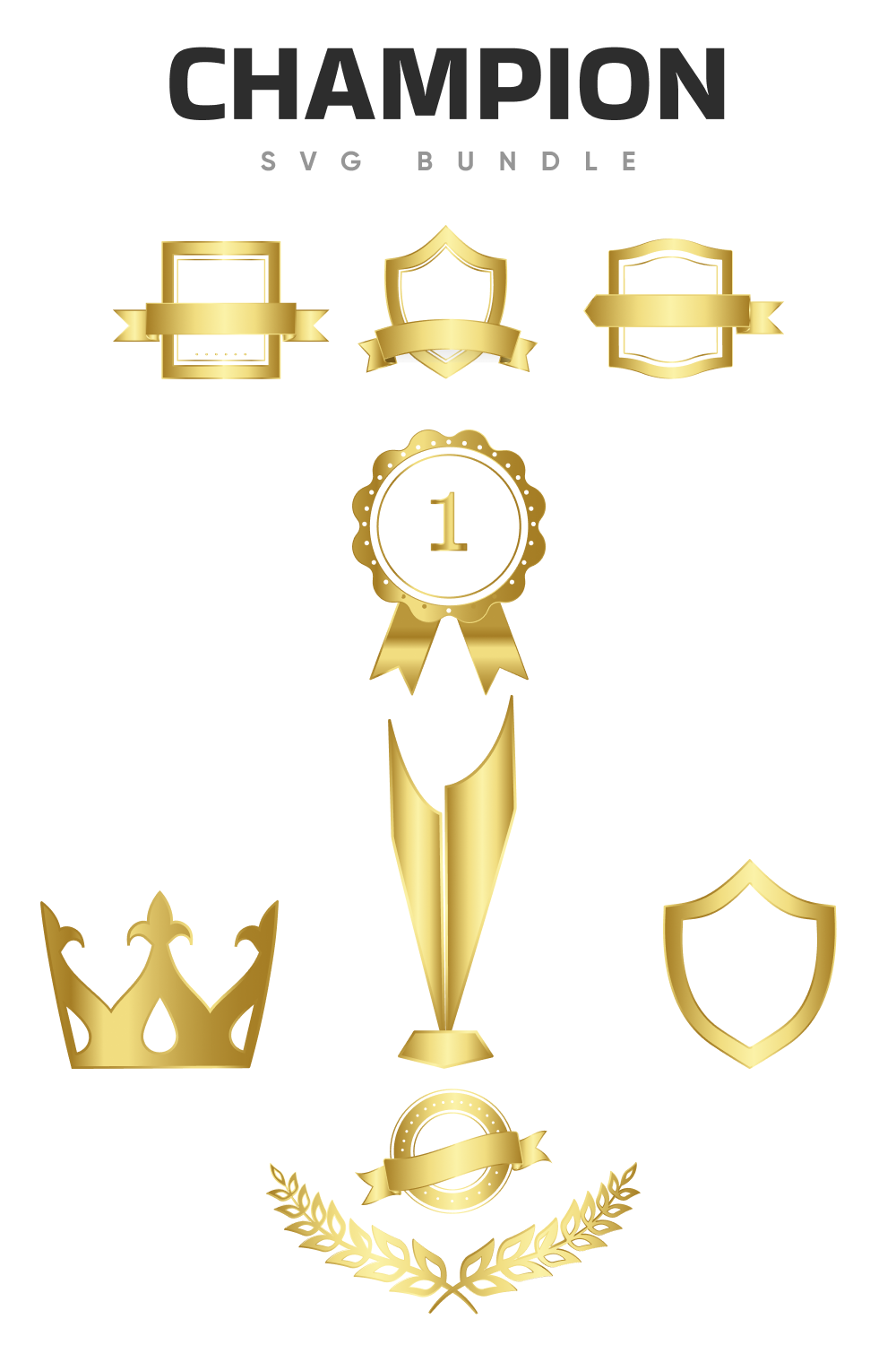 Champion awards in gold.