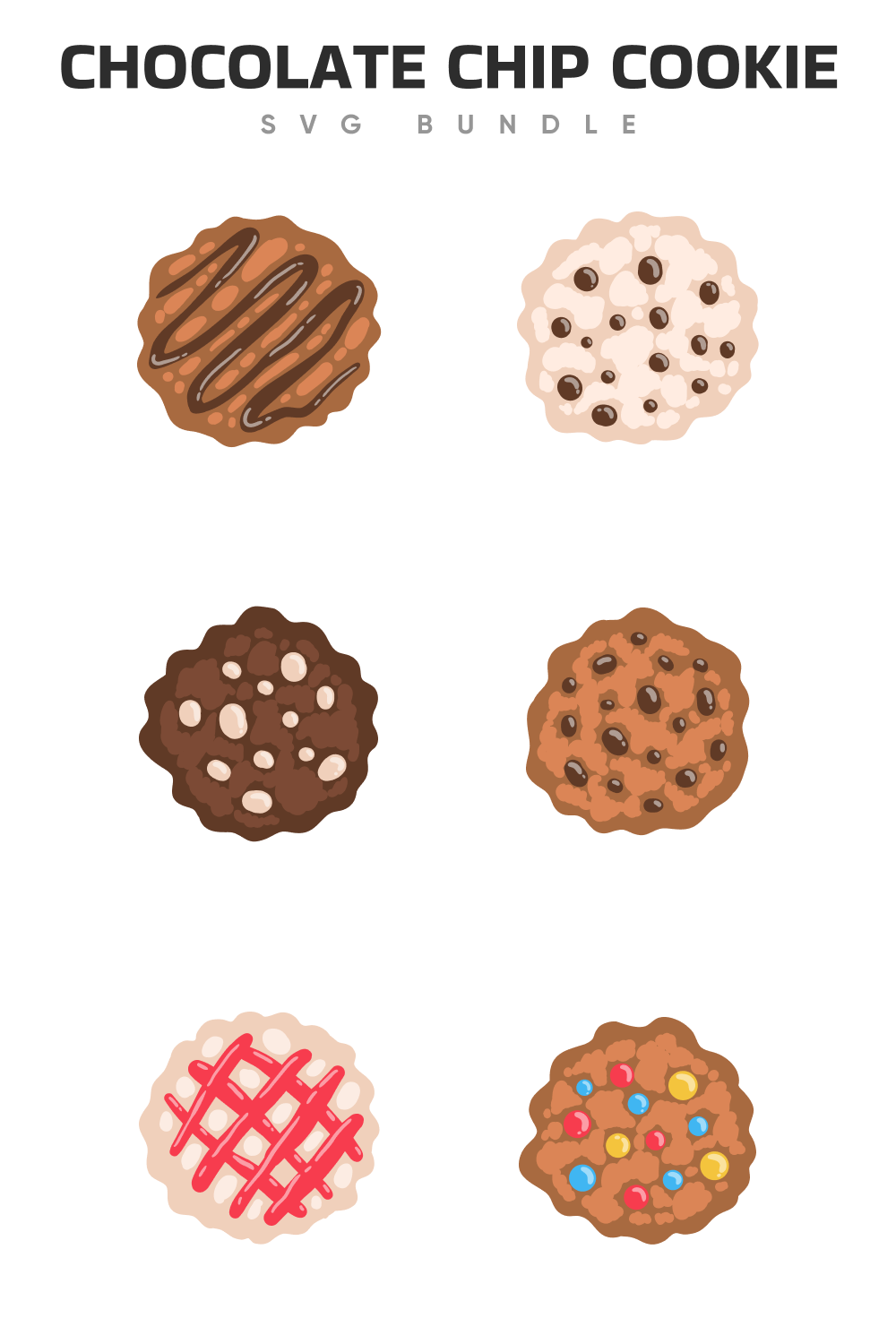 Diverse of chocolate chip cookies for your holiday.