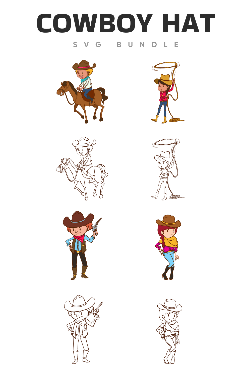 So nice diverse of the cowboy hats.