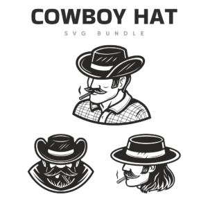 Cowboy Hat Clipart Black and White SVG Designs – MasterBundles