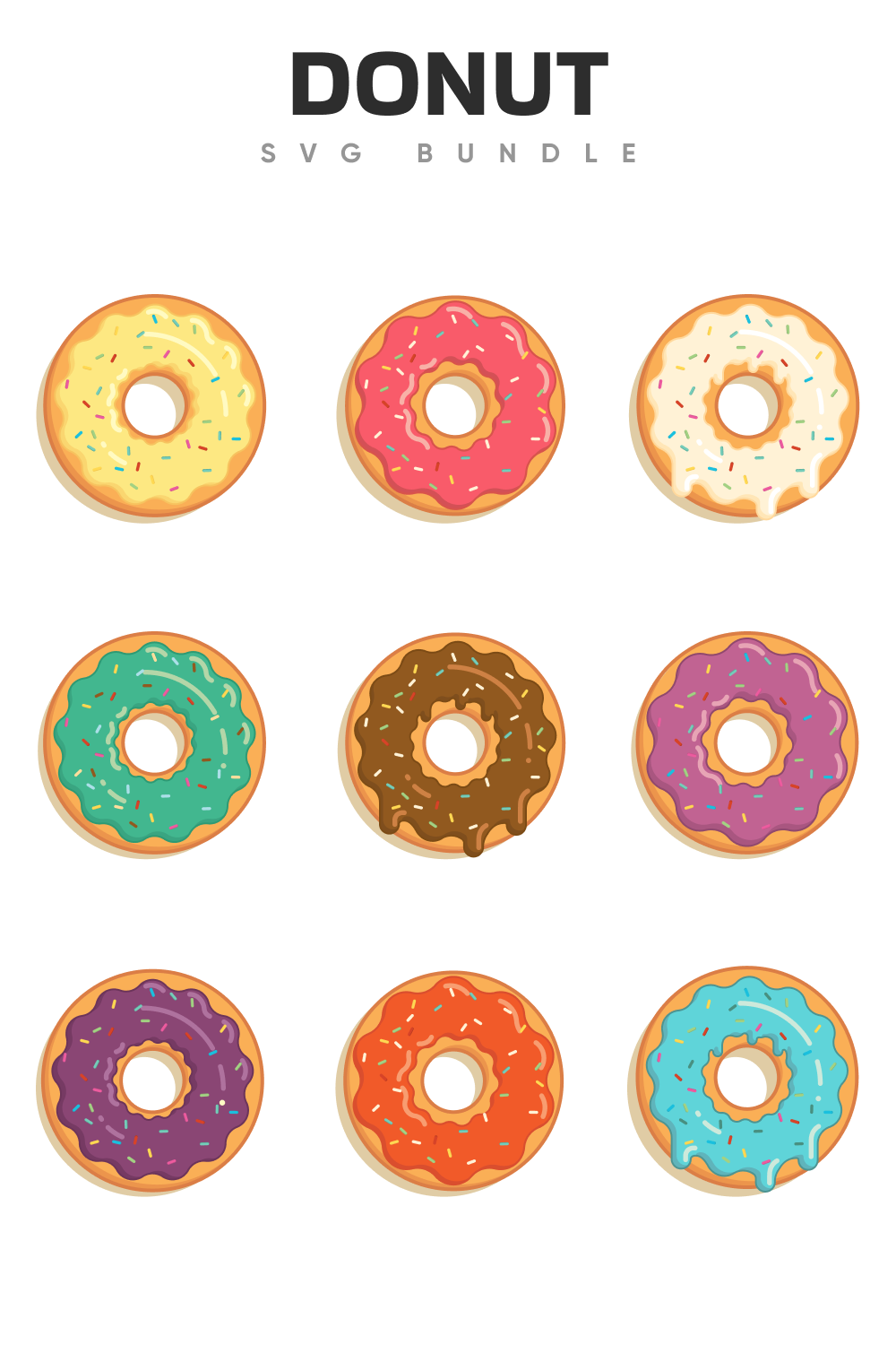Diverse of the colorful and delicious donuts.