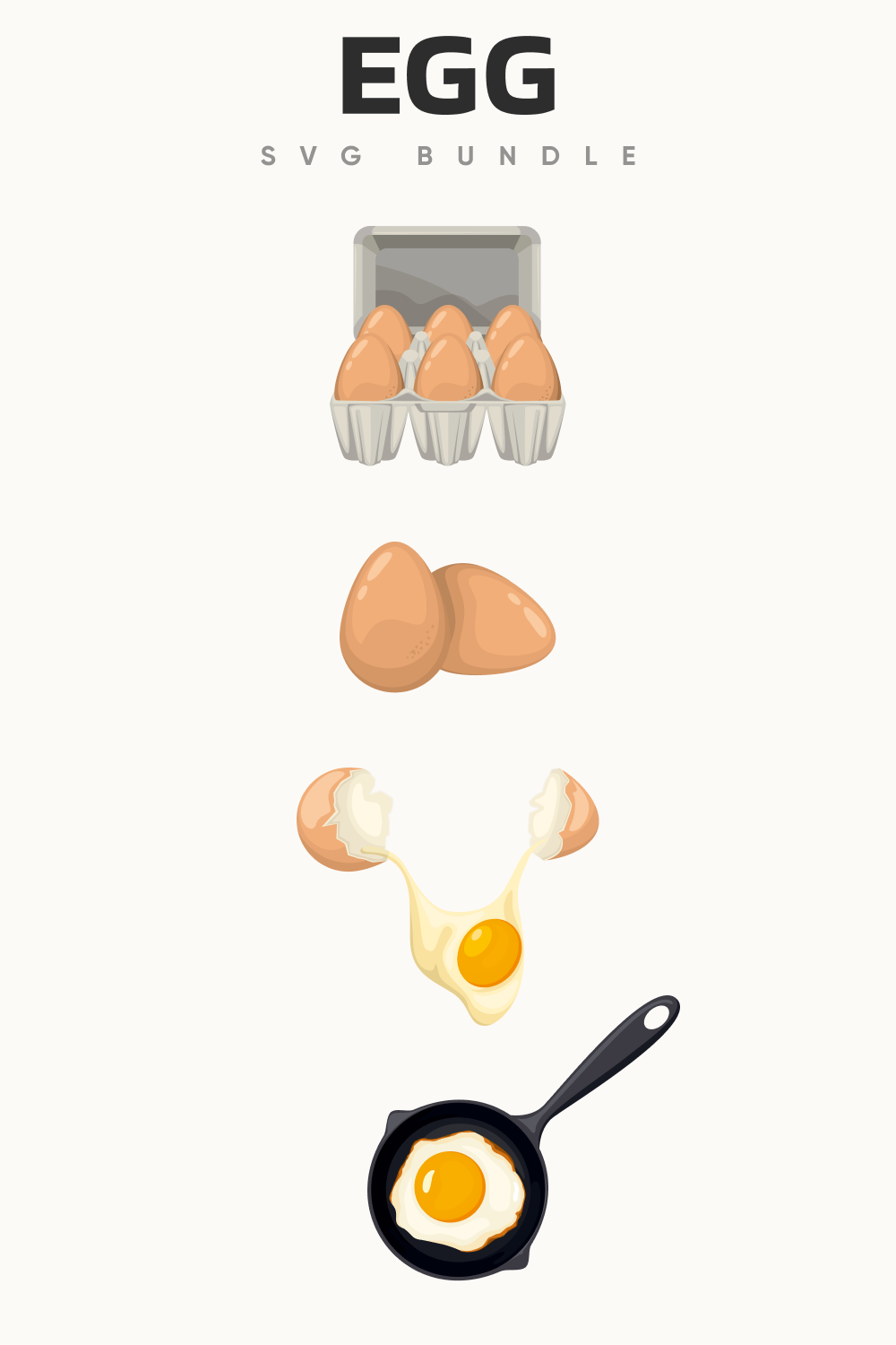 All elements for the egg illustration.