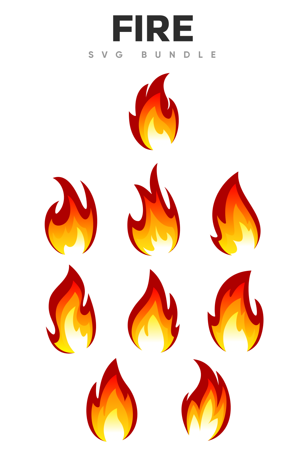 Flame Fire Black Contour PNG & SVG Design For T-Shirts