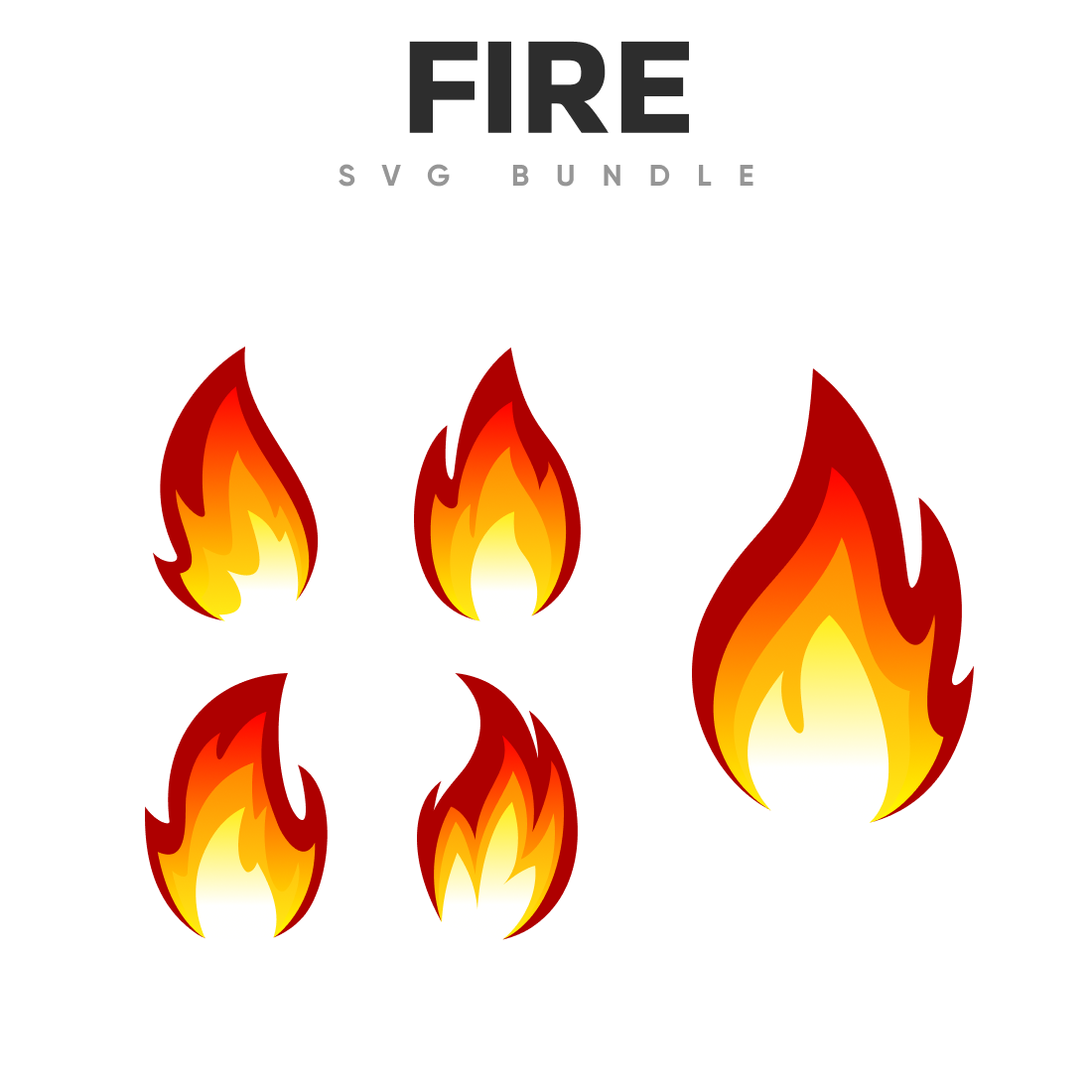 Fire svg bundle.