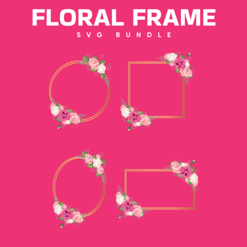 floral frame svg.