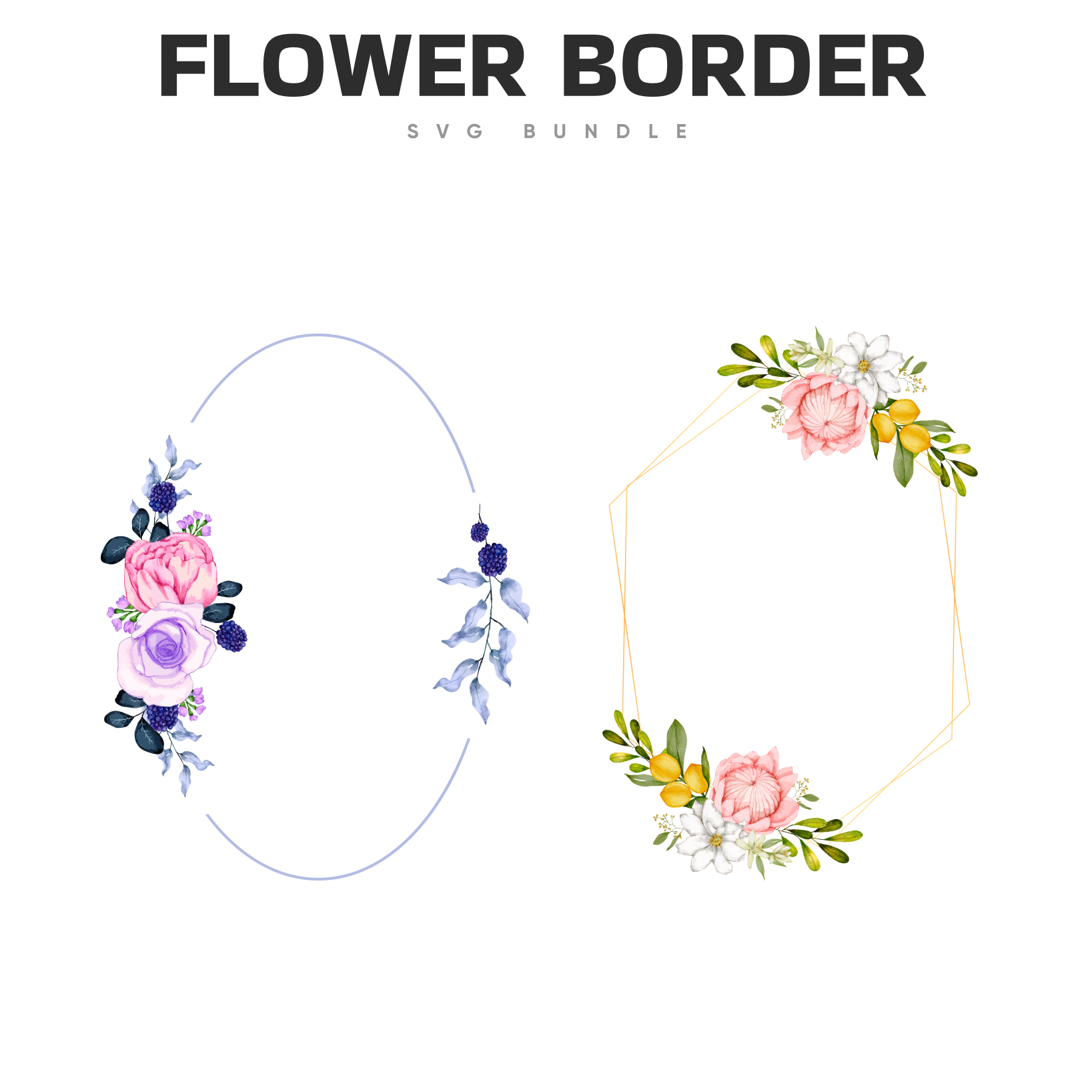 flower border svg.