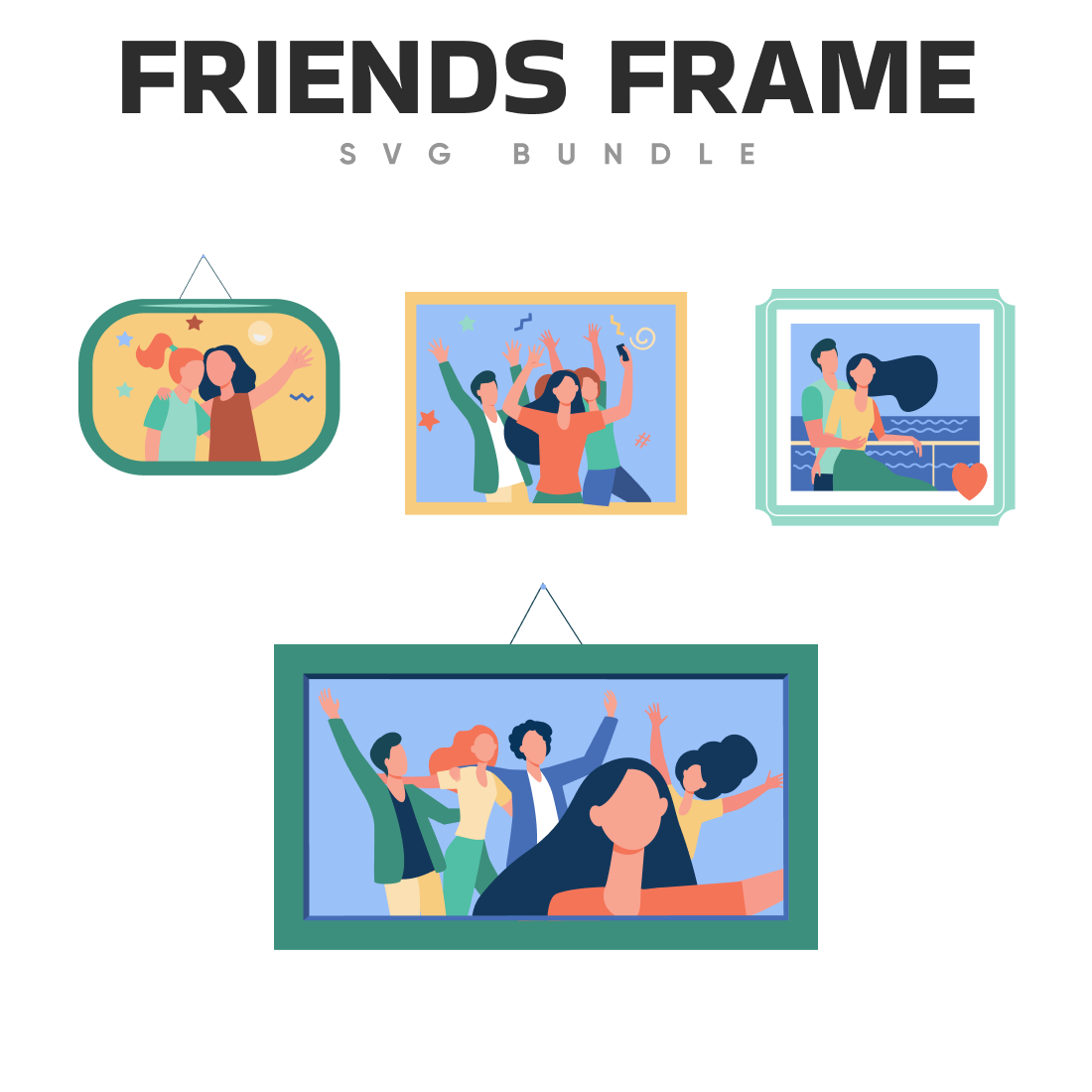 friends frame svg.