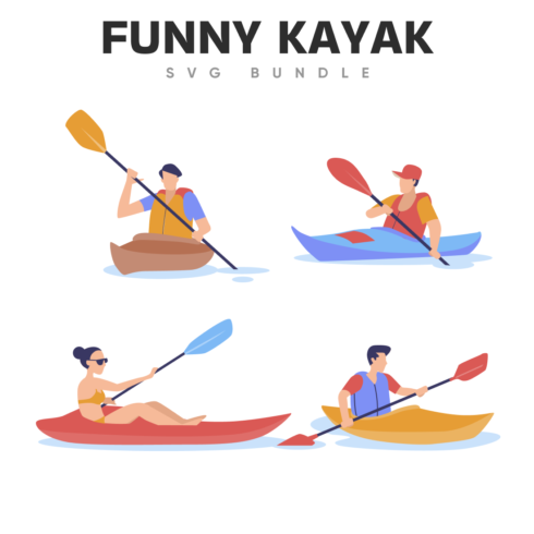 funny kayak svg.