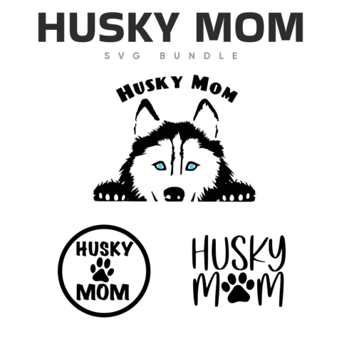Husky Mom SVG.