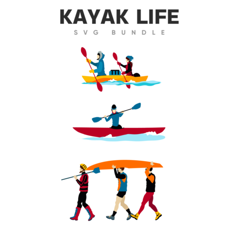 kayak life svg.